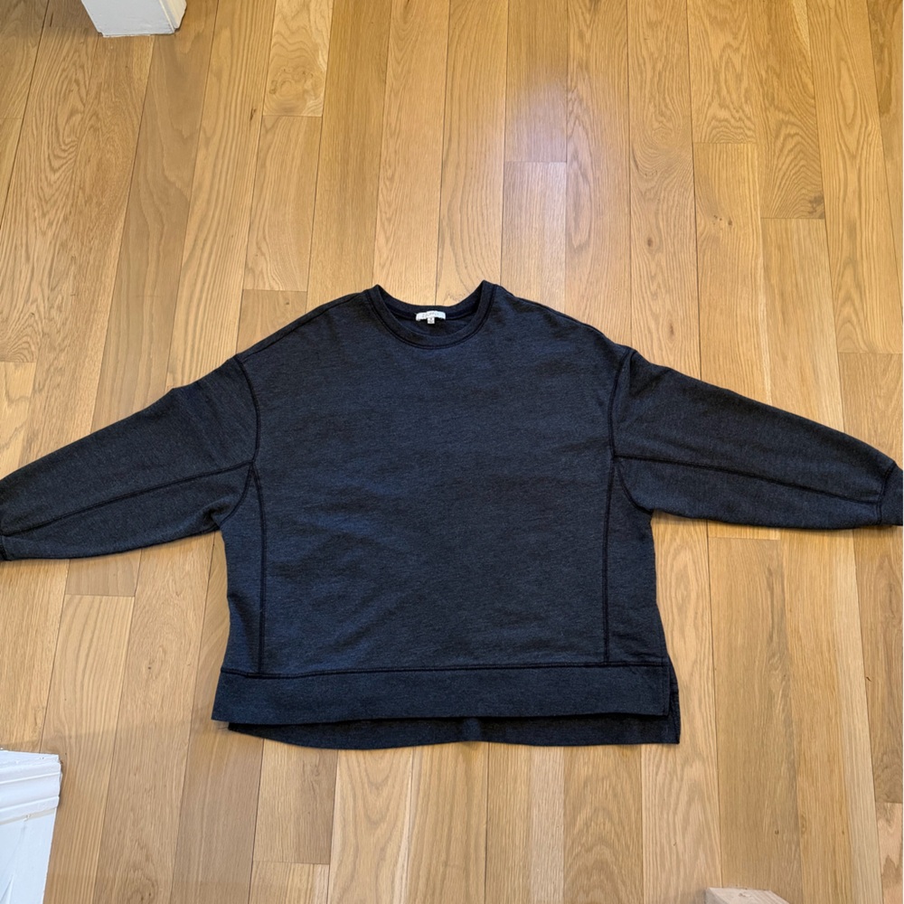Z Supply Women's Charcoal Long Sleeve Tee - Picture 2 of 3